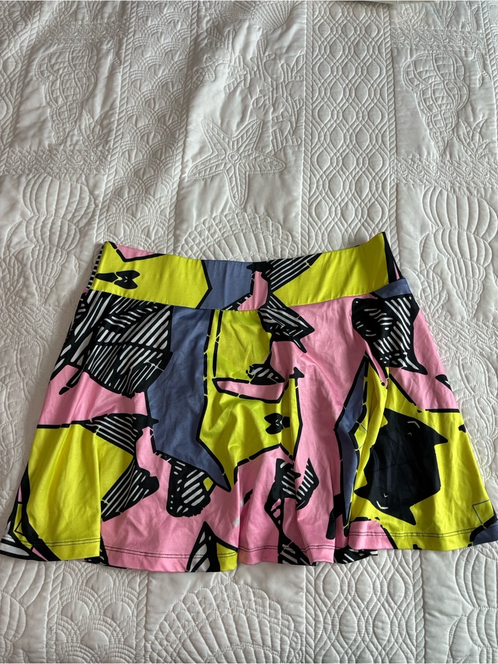 Jamie Sadock Abstract Colorblock Skort - Pink, Yellow & Black